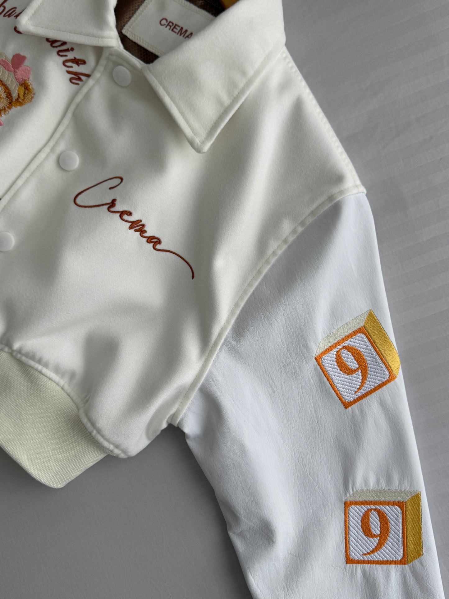 Cropped Varsity Jacket "Trust Issues"