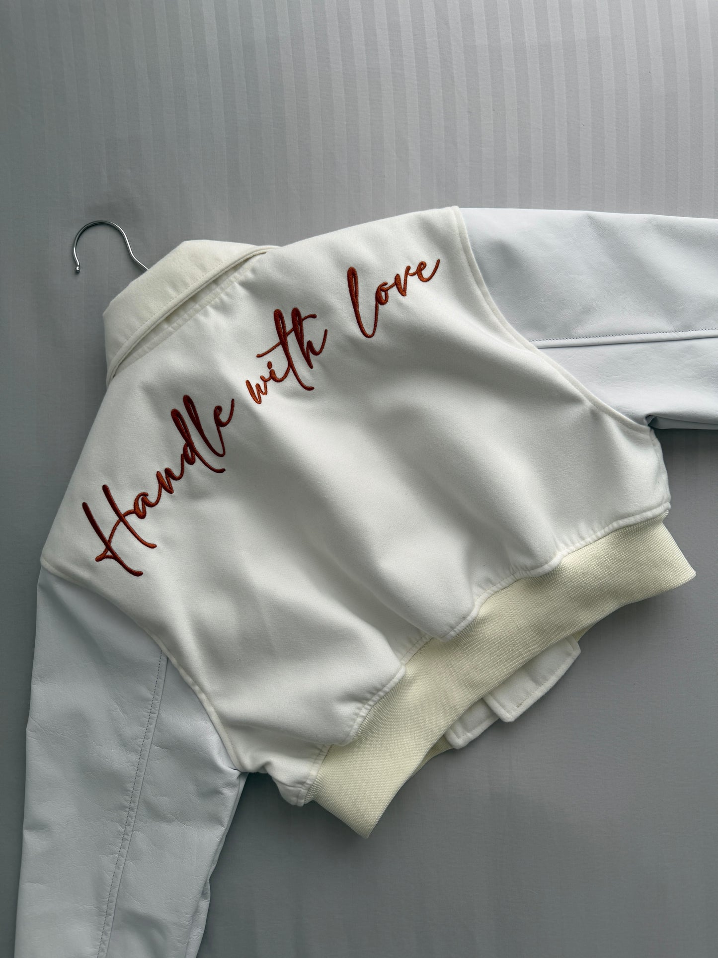 Cropped Varsity Jacket "Trust Issues"